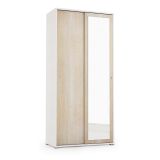 Guardaroba con appendiabiti rovere e bianco 90x195h cm - Abduhl