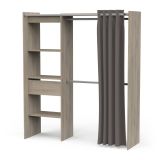 Guardaroba con appendiabiti rovere e bianco opaco 167x191h cm - Serpentina