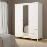Guardaroba con cassetti bianco 150x199h cm - Rufina