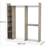 Guardaroba con cassetti rovere 199x218h cm - Battuda
