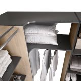 Guardaroba con ripiani regolabili antracite e rovere 234x205h cm - Dindo