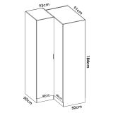 Guardaroba con ripiani regolabili bianco 133x184h cm - Australia