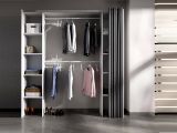Guardaroba con ripiani regolabili bianco e grigio 180x205h cm - Acron