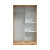 Guardaroba con ripiani regolabili bianco e rovere nodi 120x200h cm - Adrenalin
