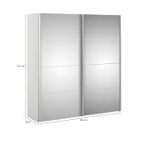 Guardaroba con specchio bianco 182x201h cm - Bema
