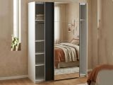 Guardaroba con specchio bianco e nero 150x200h cm - Seraphine