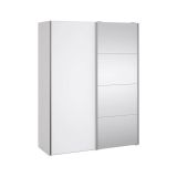 Guardaroba con specchio bianco lucido 150x200h cm - Seraphine