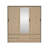 Guardaroba con specchio rovere 181x200h cm - Ljalkova