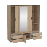 Guardaroba con specchio rovere 181x200h cm - Ljalkova