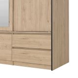 Guardaroba con specchio rovere 181x200h cm - Ljalkova