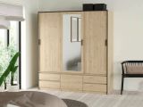 Guardaroba con specchio rovere 181x200h cm - Ljalkova