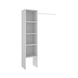 Guardaroba grande 4 ripiani bianco 137x185h cm - Adler