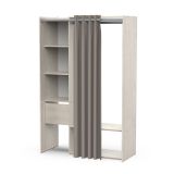 Guardaroba grande Arnon, Mobile camera da letto, Cabina armadio portabiti, Armadio appendiabiti, 119x50 h183 cm, Rovere