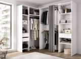 Guardaroba grande Bazena, Mobile camera da letto, Cabina armadio portabiti, Armadio appendiabiti, 214x141 h205 cm, Bianco