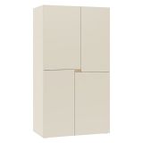 Guardaroba Grande Beige 5 Ripiani Appendiabiti 100x184h cm, Apertura Battente - Lidasone
