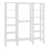 Guardaroba Grande Bianco 10 Ripiani Appendiabiti 161x180h cm, 12 Vani - Nerviano