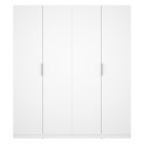 Guardaroba Grande Bianco 2 Ripiani Appendiabiti 51x204h cm, Cassetti - Holder