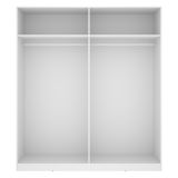 Guardaroba Grande Bianco 2 Ripiani Appendiabiti 51x204h cm, Cassetti - Holder