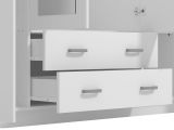 Guardaroba Grande Bianco 9 Ripiani Appendiabiti 160x205h cm, Apertura Battente e Scorrevole - Miazzina