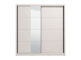 Guardaroba Grande Bianco Beige Nero Appendiabiti 5 Ripiani 205x215.5h cm, 8 Vani - Orero