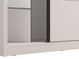 Guardaroba Grande Bianco Beige Nero Appendiabiti 8 Ripiani 251x215.5h cm, 12 Vani - Pedavena