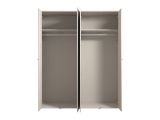 Guardaroba Grande Bianco Crema 2 Ripiani Appendiabiti 179.5x210.5h cm, 4 Vani - Bustone