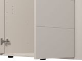 Guardaroba Grande Bianco Crema 2 Ripiani Appendiabiti 179.5x210.5h cm, 4 Vani - Bustone