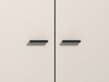 Guardaroba Grande Bianco Crema 2 Ripiani Appendiabiti 179.5x210.5h cm, 4 Vani - Bustone