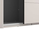Guardaroba Grande Bianco Crema 2 Ripiani Appendiabiti 195x218h cm, Apertura Scorrevole - Cariano