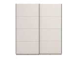 Guardaroba Grande Bianco Crema 2 Ripiani Appendiabiti 195x218h cm, Apertura Scorrevole - Cariano