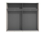 Guardaroba Grande Bianco Crema 2 Ripiani Appendiabiti 245x217.5h cm, 2 Ante - Salemi