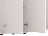 Guardaroba Grande Bianco Crema 6 Ripiani Appendiabiti 224.5x210.5h cm, 9 Vani - Orsogna