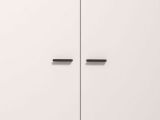 Guardaroba Grande Bianco Crema 6 Ripiani Appendiabiti 224.5x210.5h cm, 9 Vani - Orsogna