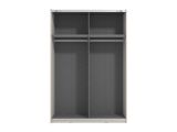 Guardaroba Grande Bianco Crema Nero Appendiabiti 2 Ripiani 145.5x217.5h cm, Apertura Scorrevole - Pasturo
