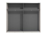 Guardaroba Grande Bianco Crema Nero Appendiabiti 2 Ripiani 245x217.5h cm, Apertura Scorrevole - Resiutta