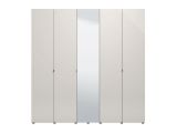 Guardaroba Grande Bianco Crema Trasparente Appendiabiti 8 Ripiani 224x226.5h cm, 12 Vani - Quarrata