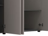Guardaroba Grande Bianco Crema Trasparente Appendiabiti 8 Ripiani 224x226.5h cm, 12 Vani - Quarrata