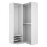 Guardaroba Grande Bianco Marrone Rovere Modulabile 4 Ripiani 105x205h cm, Appendiabiti - Evansdale