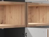 Guardaroba Grande Bianco Marrone Rovere Nodi 4 Ripiani 2 Cassetti 179x226.5h cm, Appendiabiti - Merlino