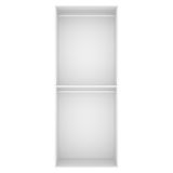Guardaroba Grande Bianco Marrone Rovere un Ripiano Appendiabiti 45x205h cm, Cassetti - Ashebrook