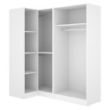 Guardaroba Grande Bianco Modulabile 5 Ripiani 91x184h cm, Appendiabiti - Woodbury