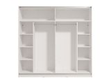 Guardaroba Grande Bianco Nero Appendiabiti 8 Ripiani 217x210h cm, 2 Ante - Prela