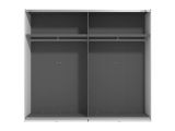 Guardaroba Grande Bianco Opaco 2 Ripiani Appendiabiti 245x217.5h cm, 2 Ante - Resiutta