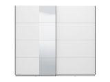Guardaroba Grande Bianco Opaco 2 Ripiani Appendiabiti 245x217.5h cm, 2 Ante - Resiutta