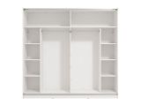 Guardaroba Grande Bianco Opaco 8 Ripiani Appendiabiti 217x210h cm, 2 Ante - Piateda
