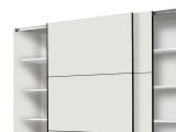 Guardaroba Grande Bianco Opaco 8 Ripiani Appendiabiti 217x210h cm, 2 Ante - Piateda