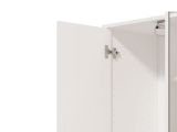 Guardaroba Grande Bianco Opaco Nero 6 Ripiani un Cassetto 93x192.5h cm, Appendiabiti - Cimitile