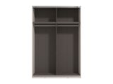 Guardaroba Grande Bianco Opaco Nero Appendiabiti 2 Ripiani 145.5x217.5h cm, Apertura Scorrevole - Pasturo