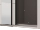 Guardaroba Grande Bianco Opaco Nero Appendiabiti 2 Ripiani 145.5x217.5h cm, Apertura Scorrevole - Pasturo