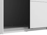 Guardaroba Grande Bianco Opaco Nero Appendiabiti 2 Ripiani 245x217.5h cm, Apertura Scorrevole - Salemi